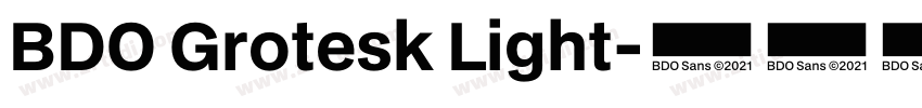 BDO Grotesk Light字体转换